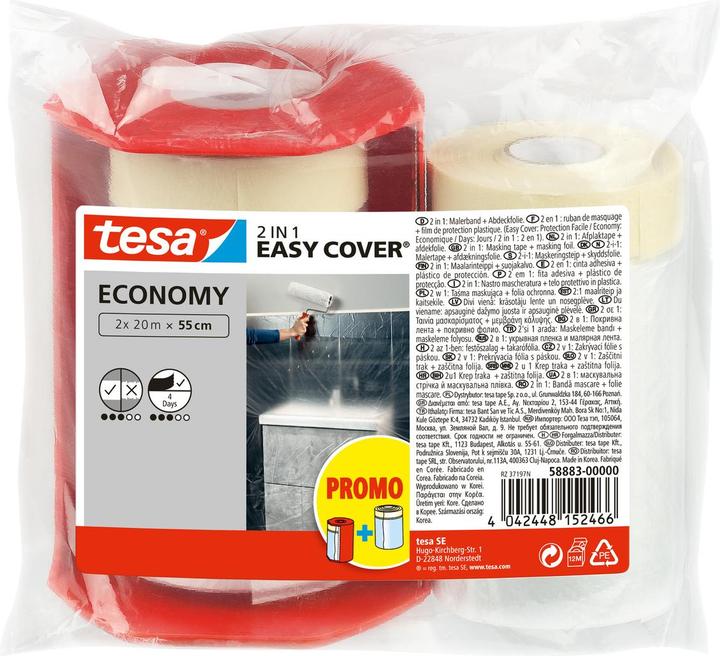 Produktbild tesa EASY COVER Malerfolie ECONOMY inkl. Spender