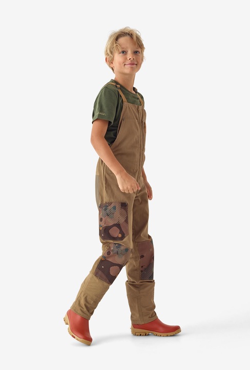 Solognac Latzhose 500 Kinder strapazierfähig braun (8, 9, 10)