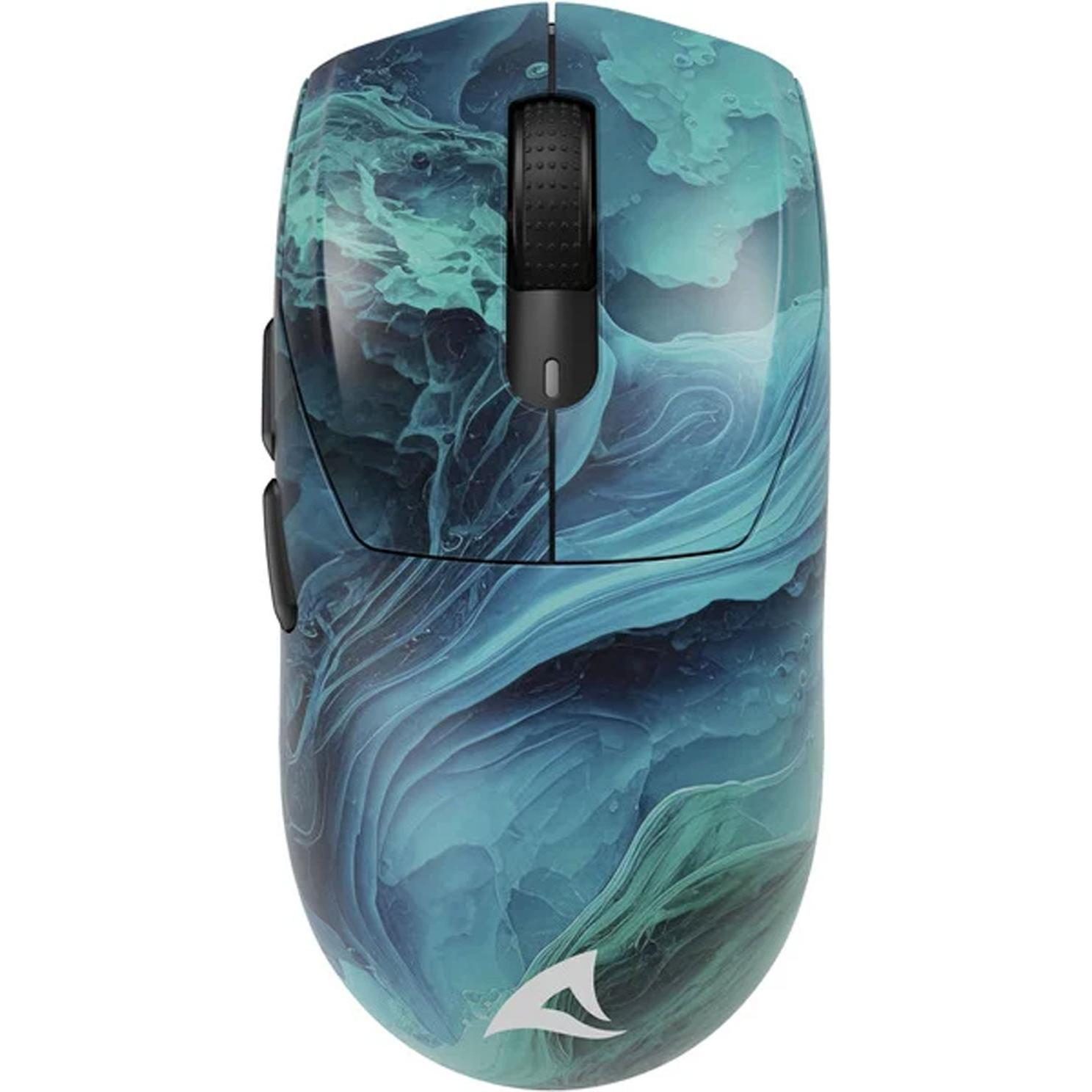 Sharkoon SKILLER SGM25W Ocean (türkis/blau) (Senza fili), Mouse, Blu, Turchese