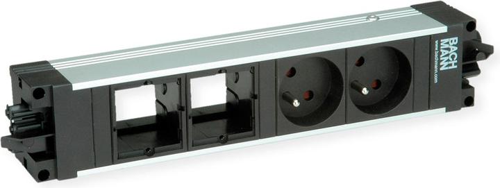 Produktbild Bachmann STEP ALU - Steckdosenleiste - Eingabe, Eingang GST18 (2 x, CEE 7/3, CEE 7/5)