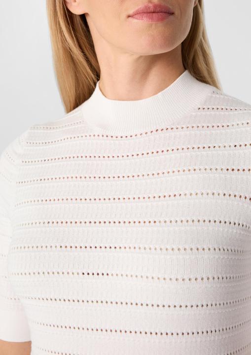 Produktbild Comma Strickpullover Strukturierter Feinstrickpullover aus Viskosemix (34)