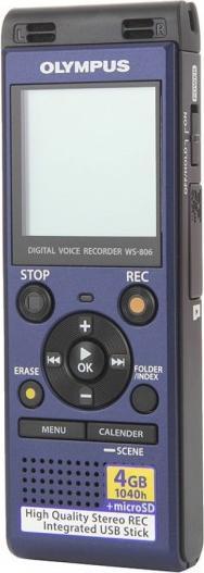 Image du produit Olympus WS-806 VoiceRecorder 4GB bleu (4 Go)