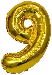 Produktbild Arpex XXL 9 Goldfolienballon, 61 cm (1 x)