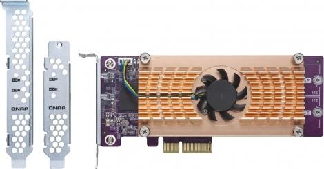 Actual product image QNAP M.2 PCIe NVM SSD expansion card