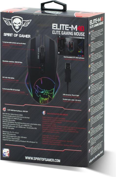 Actual product image Spirit Of Gamer Elite M40 (Cable)