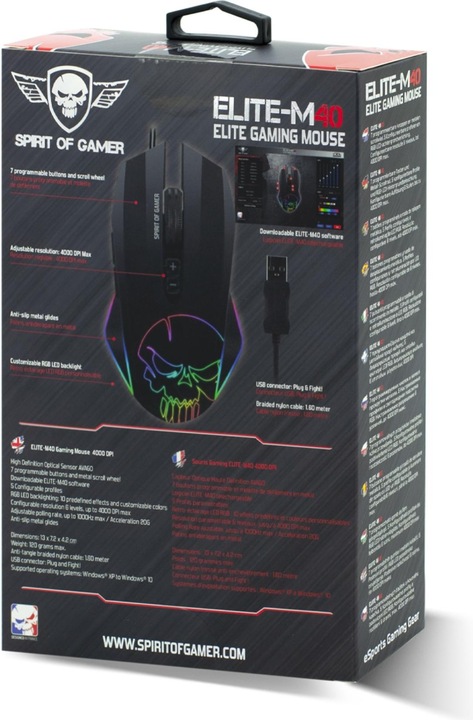 Produktbild Spirit Of Gamer Elite M40 (Kabelgebunden)