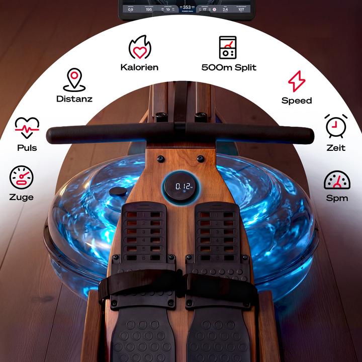 Actual product image Sportstech WRX500 Rudergerät Schwarz