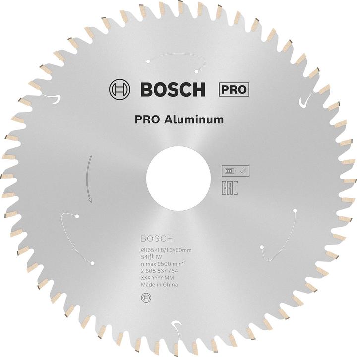 Actual product image Bosch Professional Zubehör PRO Aluminium cordless circular saw blade, 165 x 1.8 x 30 mm