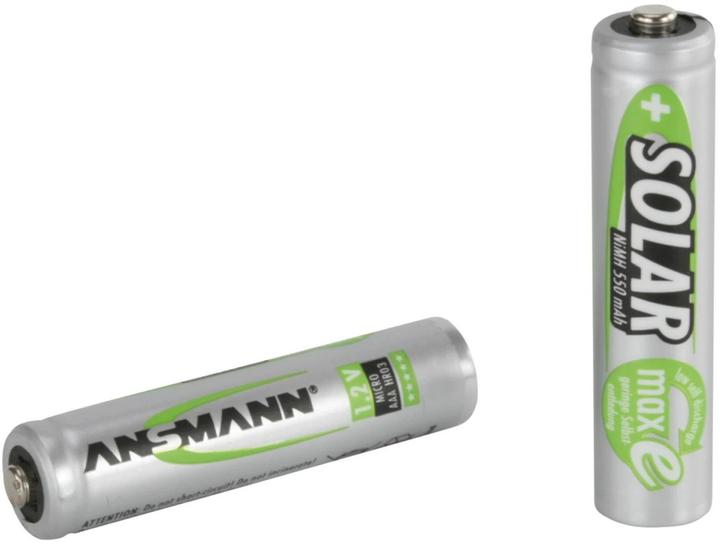 Produktbild Ansmann NiMH HR03 Sol (2 Stk., AAA, 550.55 mAh, Ladegerät inkl. Akku)