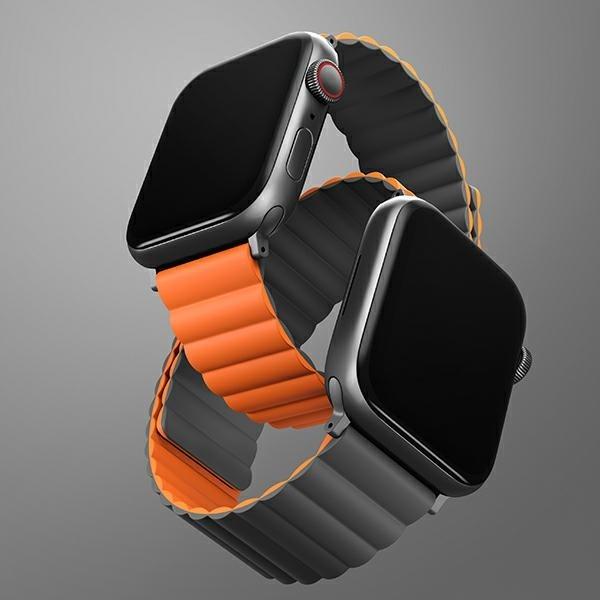 Produktbild Uniq pasek Revix Apple Watch Series 1/2/3/4/5/6/7/8/SE/SE2/Ultra 42/44/45/49mm. Reversible Magnetic (45 mm, 42 mm, 49 mm, 44 mm, Silikon)