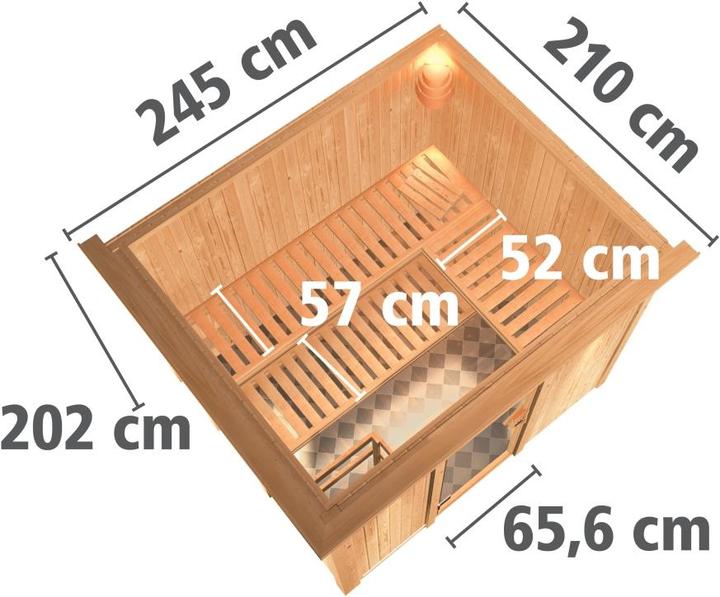 Produktbild Karibu Gobin mit Dachkranz (9 KW Bio externe Steuerung)