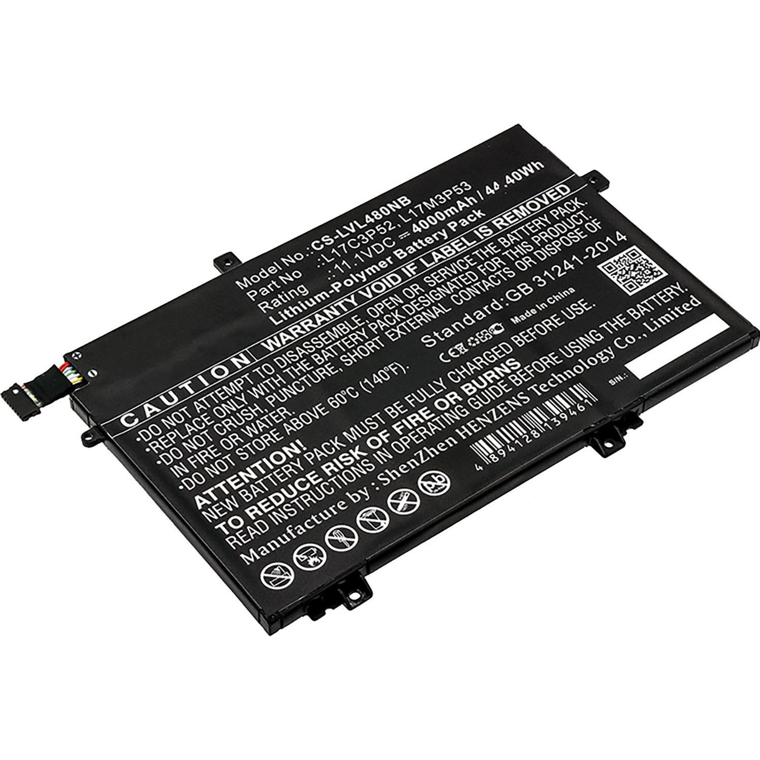 AGI Akku kompatibel mit Lenovo 20LS0015UK (4000 mAh), Notebook Akku, Schwarz