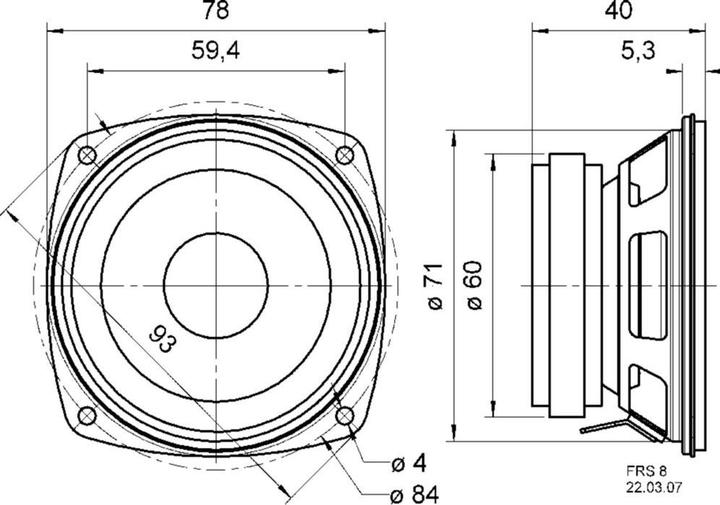 Actual product image Visaton HiFi full range loudspeaker FRS 8