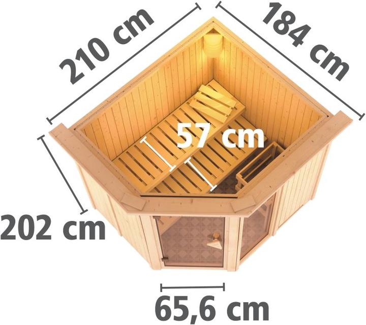 Immagine prodotto Karibu Fiona 2 con cerchio sul tetto (9 KW Bio controllo esterno)