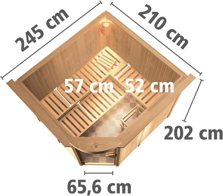 Immagine prodotto Karibu Fiona 3 con cerchio sul tetto (9 KW Bio controllo esterno)