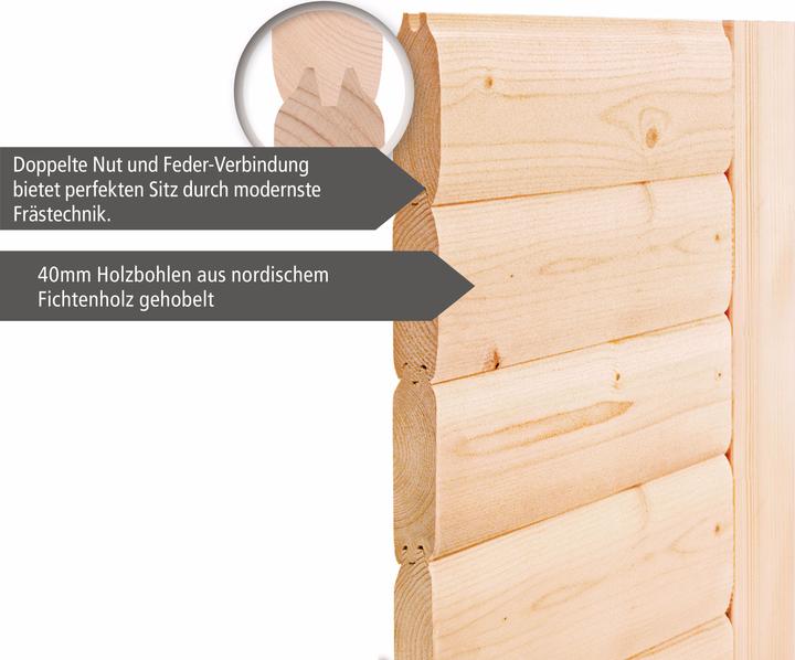 Produktbild Karibu Sahib 1 ohne Dachkranz (9 KW Bio externe Steuerung)