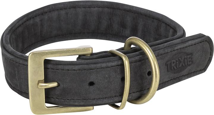 Actual product image Trixie Pure collar, leather, L: 47–54 cm/40 mm, black (L, Dog, General)