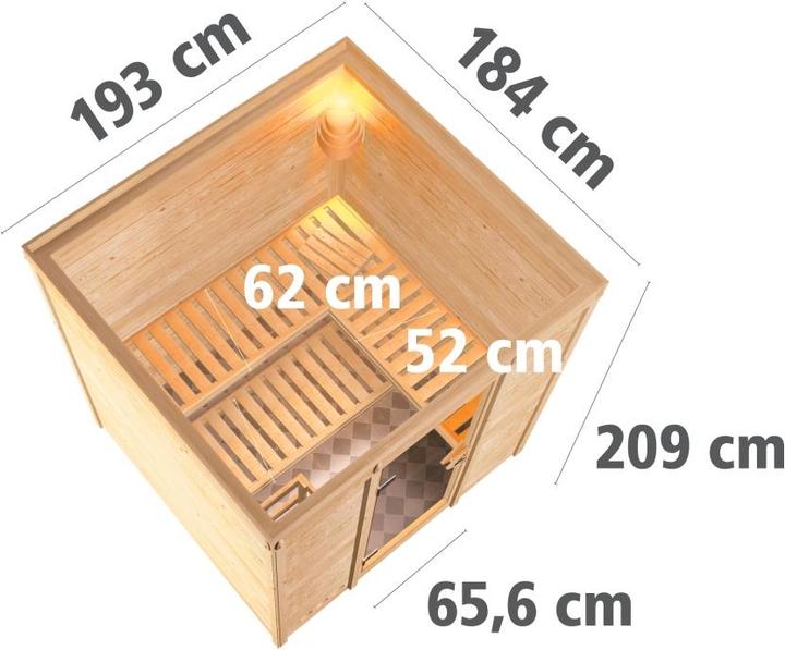 Produktbild Karibu Mojave ohne Dachkranz (9 KW externe Steuerung)