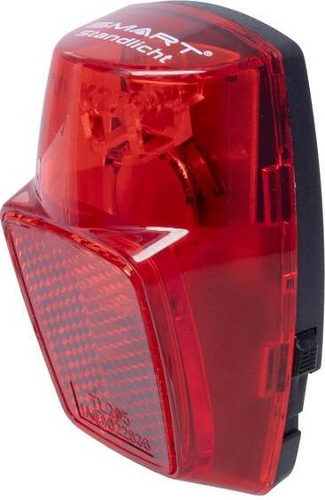 Actual product image smart LED bicycle rear light with stand light function for mudguard mounting