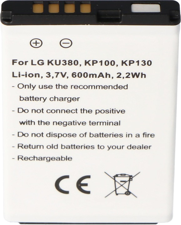 Actual product image LG Battery KU380, KP100, LGIP-430A, 0093301