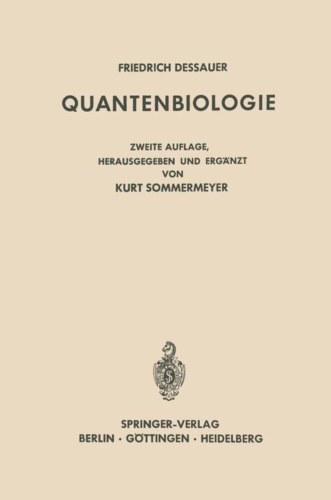 Produktbild Quantenbiologie (Deutsch, Friedrich Dessauer, 2012)