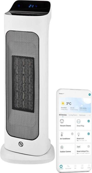 Actual product image Nedis SmartLife ceramic PTC fan heater | Wi-Fi | 2000 W | 2 heat settings | oscillation | display (2000 W)