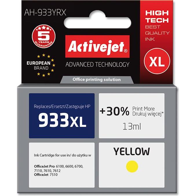 Activejet, Druckerpatrone, Premium AH-933YRX - 14 ml - Grösse XL (Y)