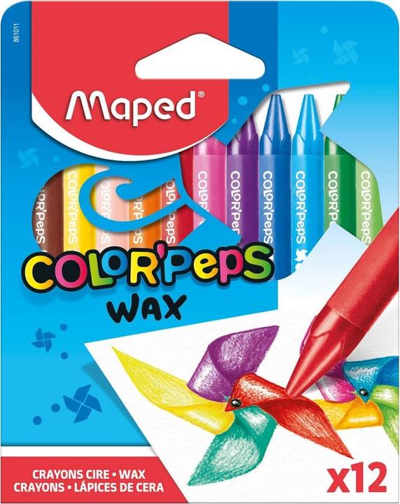 Immagine prodotto Maped Pastello a cera COLOR'PEPS WAX, confezione da 12 pezzi in cartone (12x)