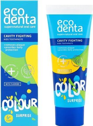 Productafbeelding Ecodenta Kleur verrassende tandpasta tegen tandbederf Kinderen (75 ml)