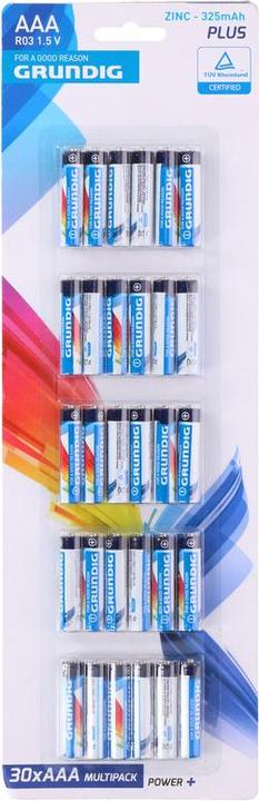 Actual product image Grundig Batteries R03 AAA Zinc 30 pieces (30 pcs., AAA)