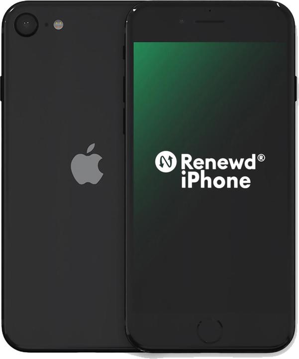 Actual product image Renewd iPhone SE 020 (64 GB, Black, 4.70", 12 Mpx, SIM + eSIM, A / Like new)