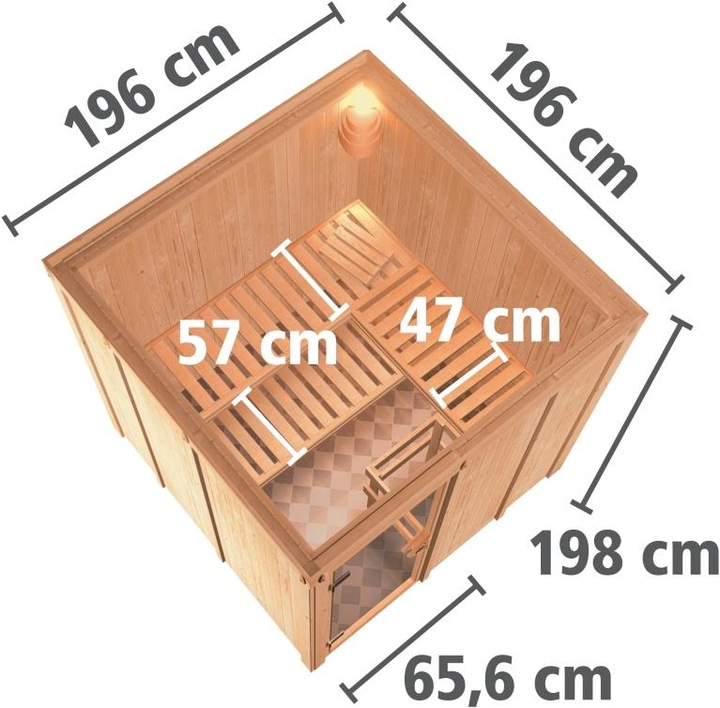 Image du produit Karibu Rodin sans couronne de toit (Contrôle externe de 9 KW)