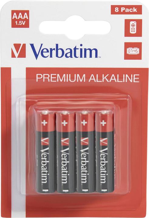 Actual product image Verbatim 1x8 Alkaline Battery Micro AAA LR 03 (8 pcs., AAA)