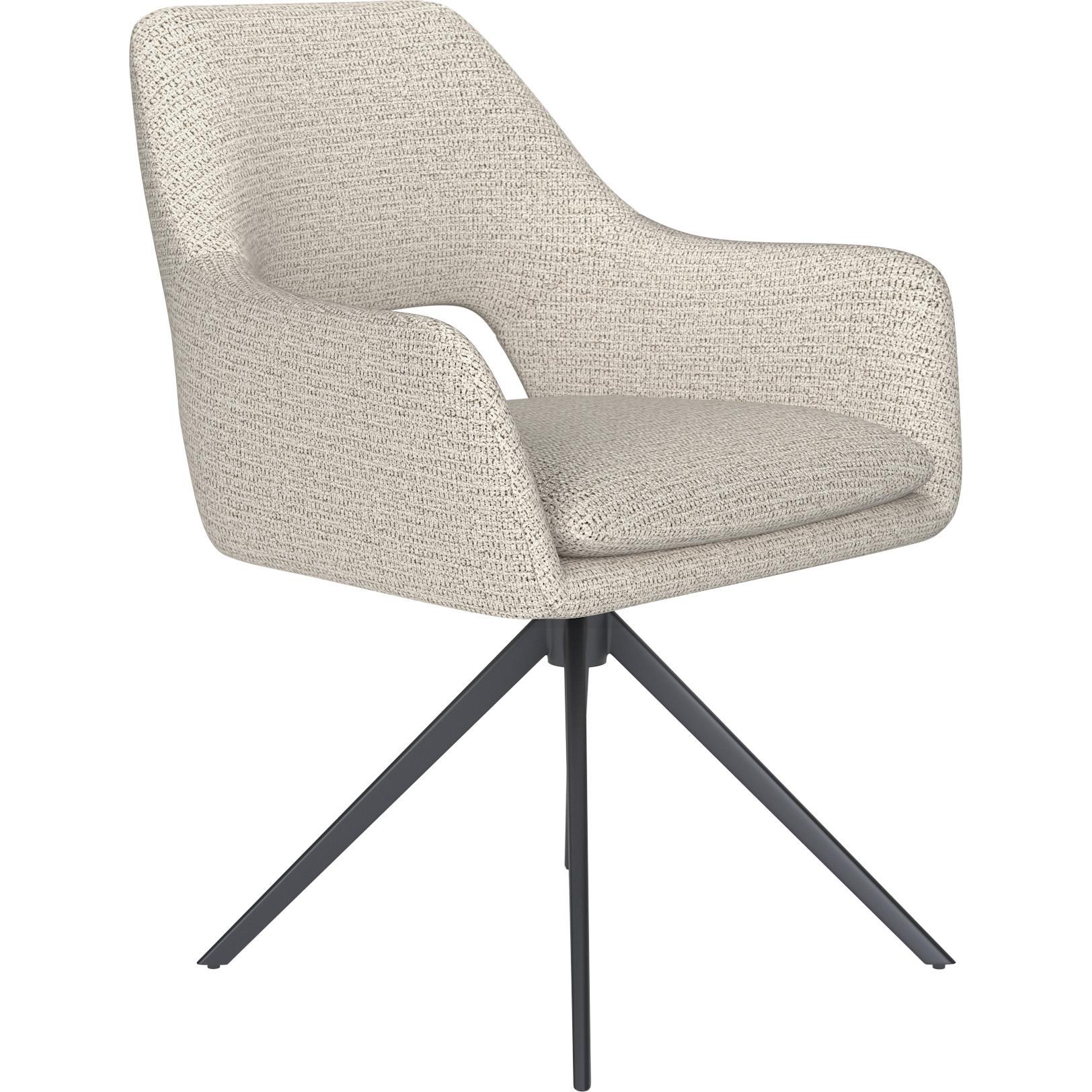 White Label Living, Sedie, Chair Mos Off-White Metal Swivel