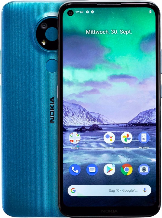 Produktbild Nokia 3.4 (64 GB, Fjord, 6.39", Dual SIM, 13 Mpx, 4G)