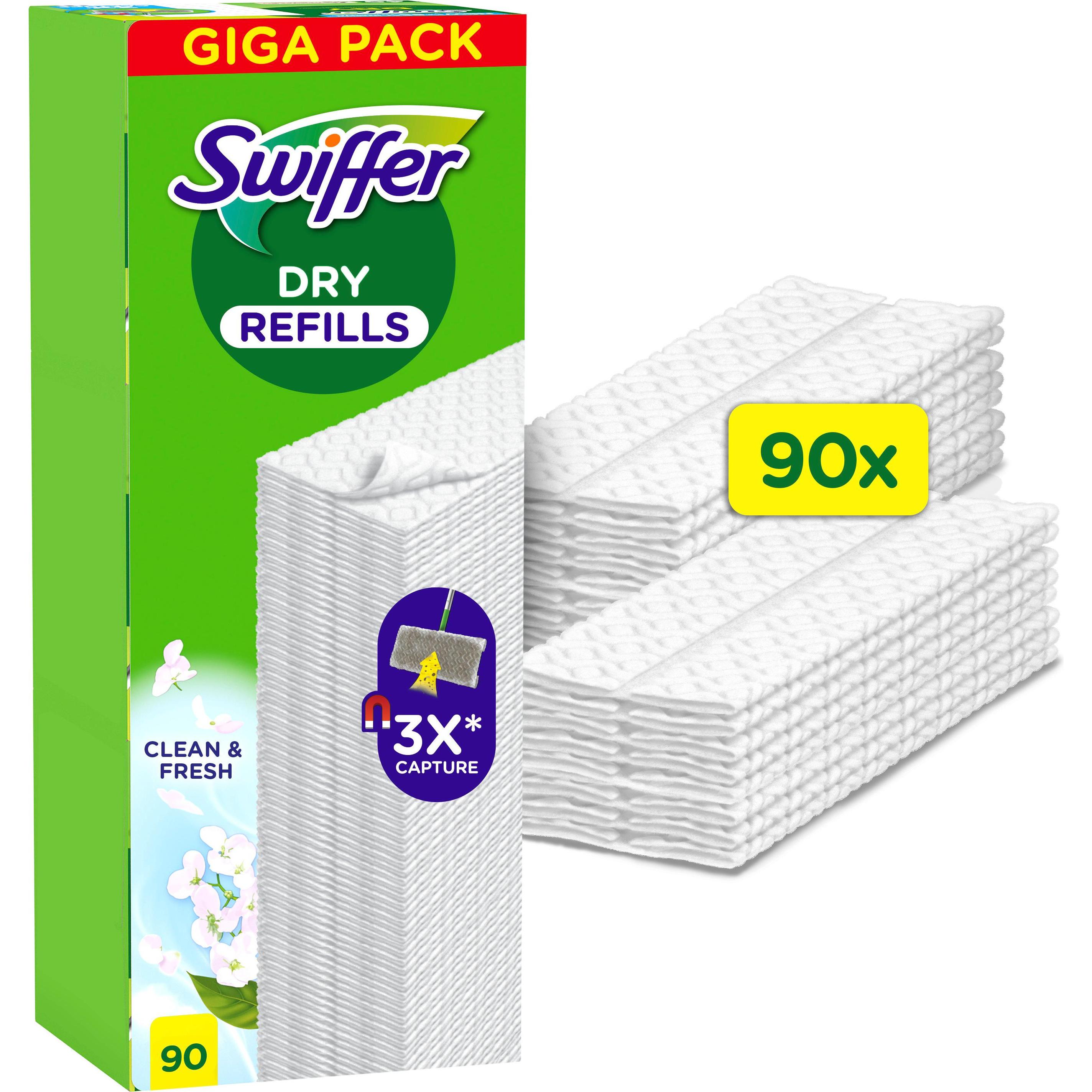Swiffer Bodenwischer Dry Nachfülltücher 90 Stück, Reinigungsutensil