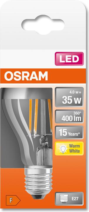 Productafbeelding Osram Ster Klassieker A (E27, 4 W, 400 lm, 1 x, F)