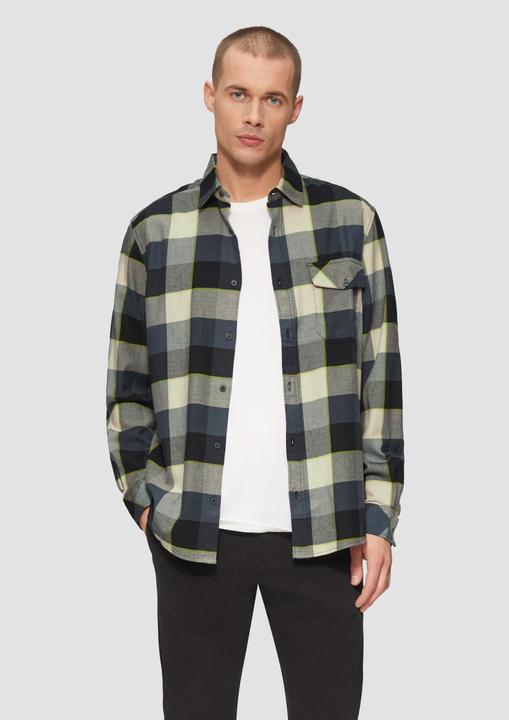 Actual product image S.Oliver Hemd Regular Fit: Kariertes Flanellhemd mit Brusttasche (XL)