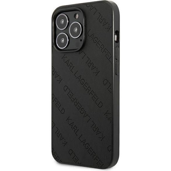 Thumbnail - Karl Lagerfeld Perforated Allover - Etui iPhone 13 Pro Max (czarny) (Apple iPhone 13 Pro Max), Smartphone Hülle, Schwarz