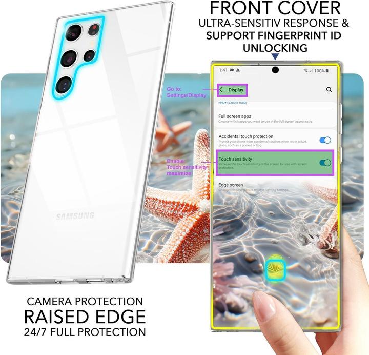 Actual product image Nalia Clear 360 degree cover (Samsung Galaxy S24 Ultra)