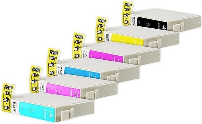 Actual product image Hermex Compatible Ink Cartridge Epson T0807 C13T08074010 (C, FC, LC, LM, M, Y)