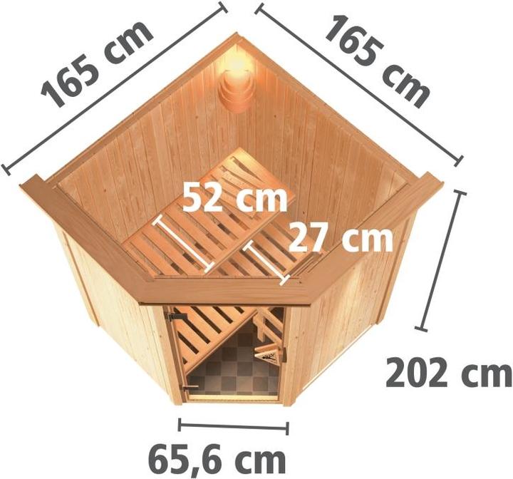 Actual product image Karibu Nanja with roof wreath (Plug & Play 3,6 KW - Bio external control)