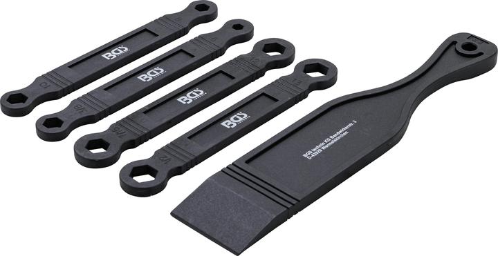 Produktbild BGS Kunststoff-Doppel-Ringschlüssel- & Stemmhebel-Satz 5-tlg. (1/2", 3/8", 10  mm, 12 mm, 7/16", 13 mm)