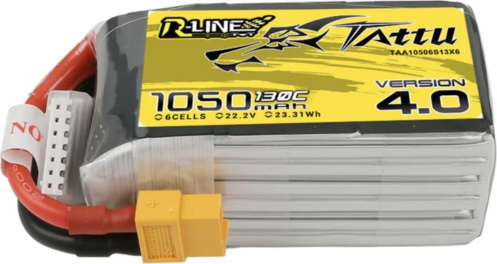 Produktbild Tattu RC-Akku LiPo 1050 mAh 22.2 V 130C R-Line, V4.0 (22.20 V, 1050 mAh)