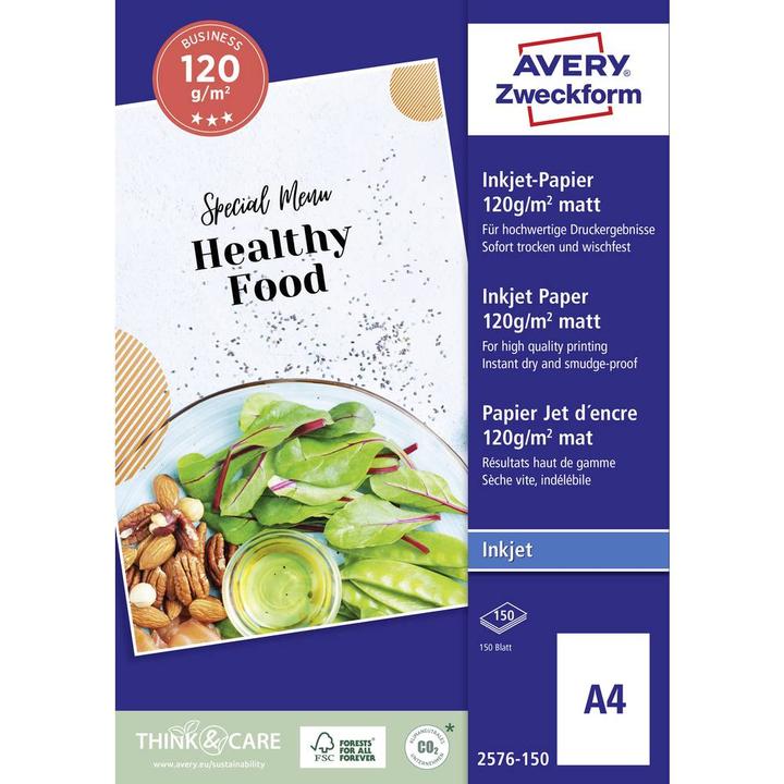 Immagine prodotto Avery Carta a getto d'inchiostro (A4, 150 lamelle, 120 g/m²)