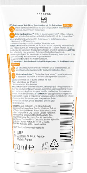Actual product image Neutrogena Anti-pimple wash scrub (Cleansing scrub, 150 ml)