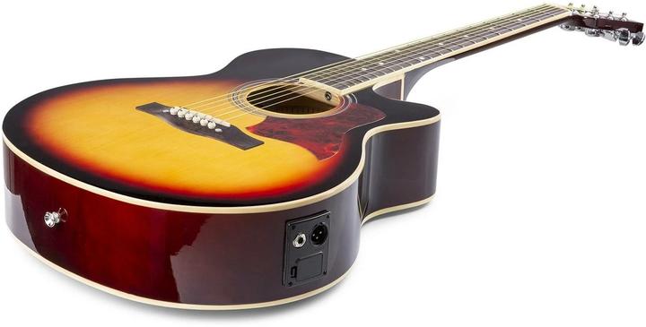 Produktbild Max Westerngitarre ShowKit Sunburst (Halbakustik Gitarren Set, Palisander, Linde)