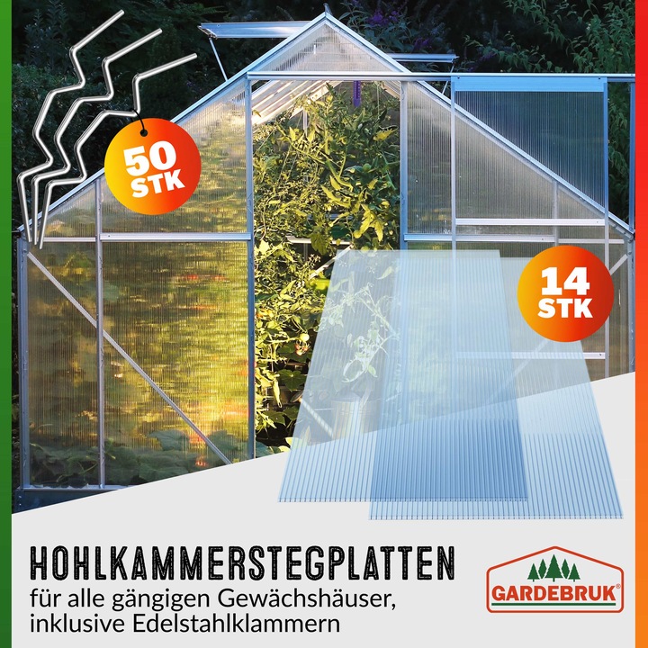 Produktbild Gardebruk 14x Hohlkammerstegplatten Set