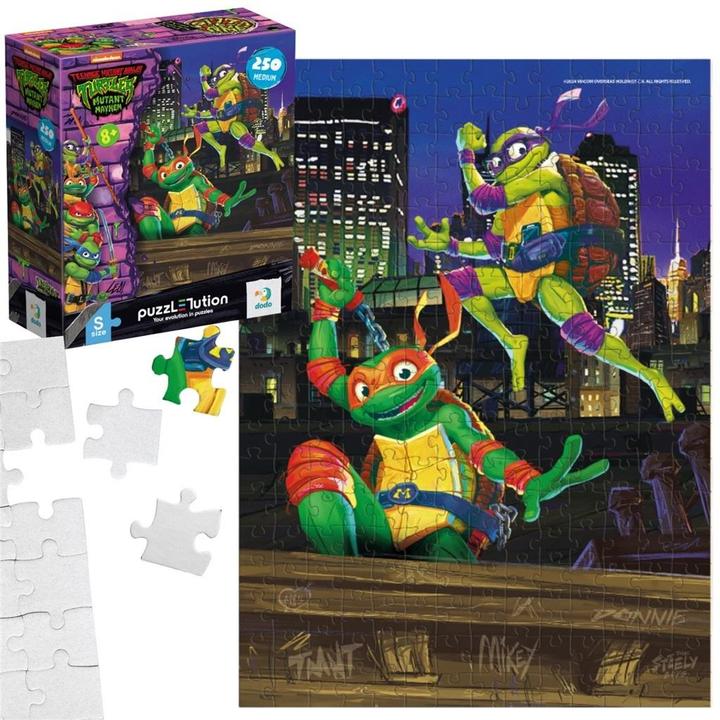 Actual product image Dodo Puzzle Ninja Heads: Donatelo und Michelangelo 250 Teile (250 pieces)