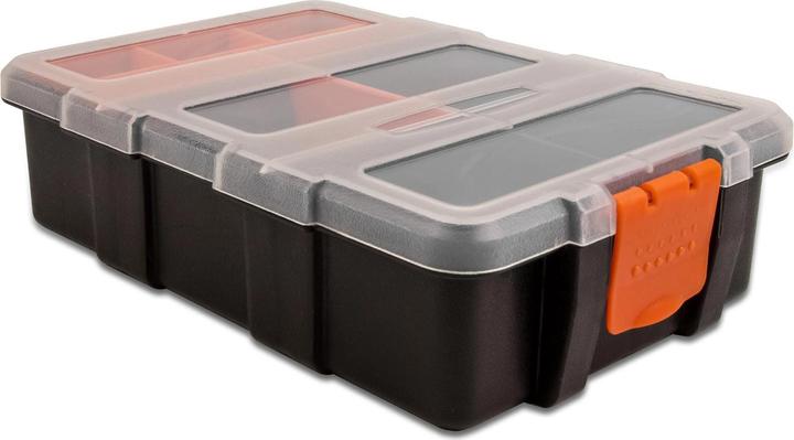 Produktbild Delock Sortimentskasten Orange / Schwarz 11 Fächer